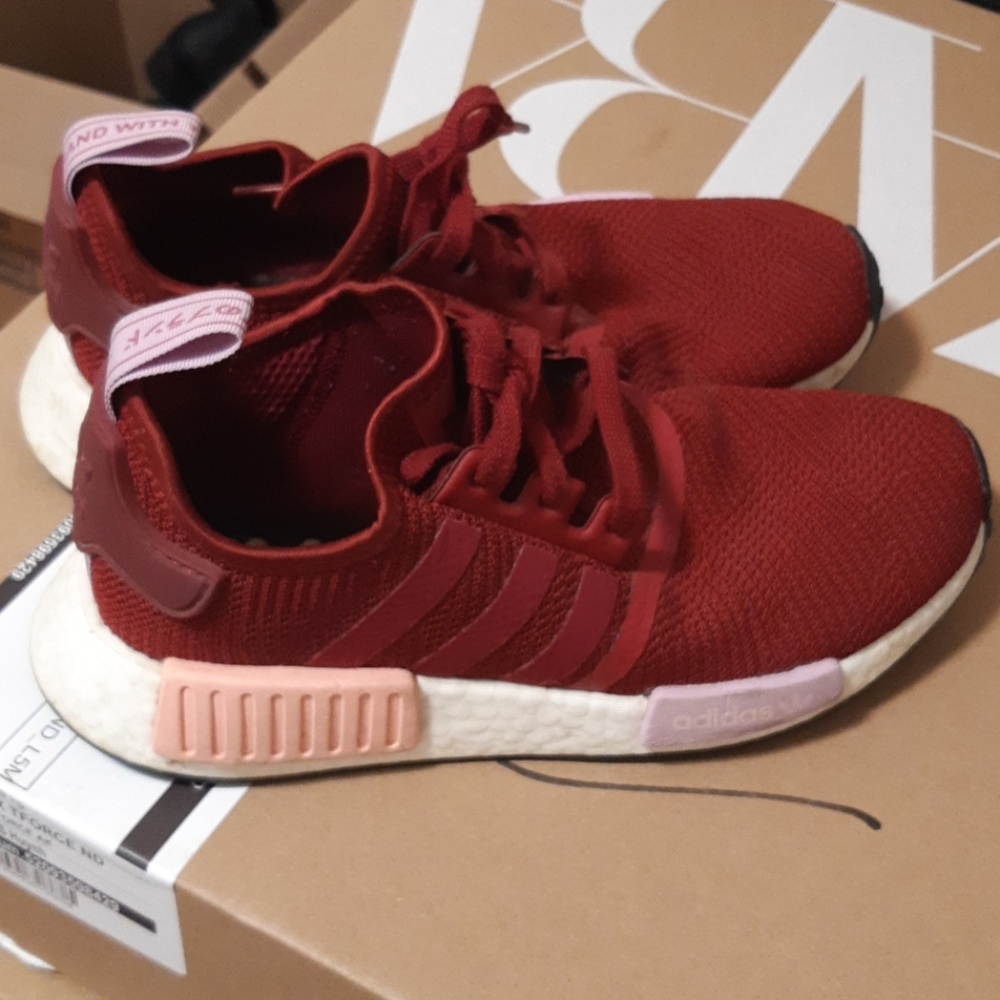 Red White Adidas NMD, Size 7 US